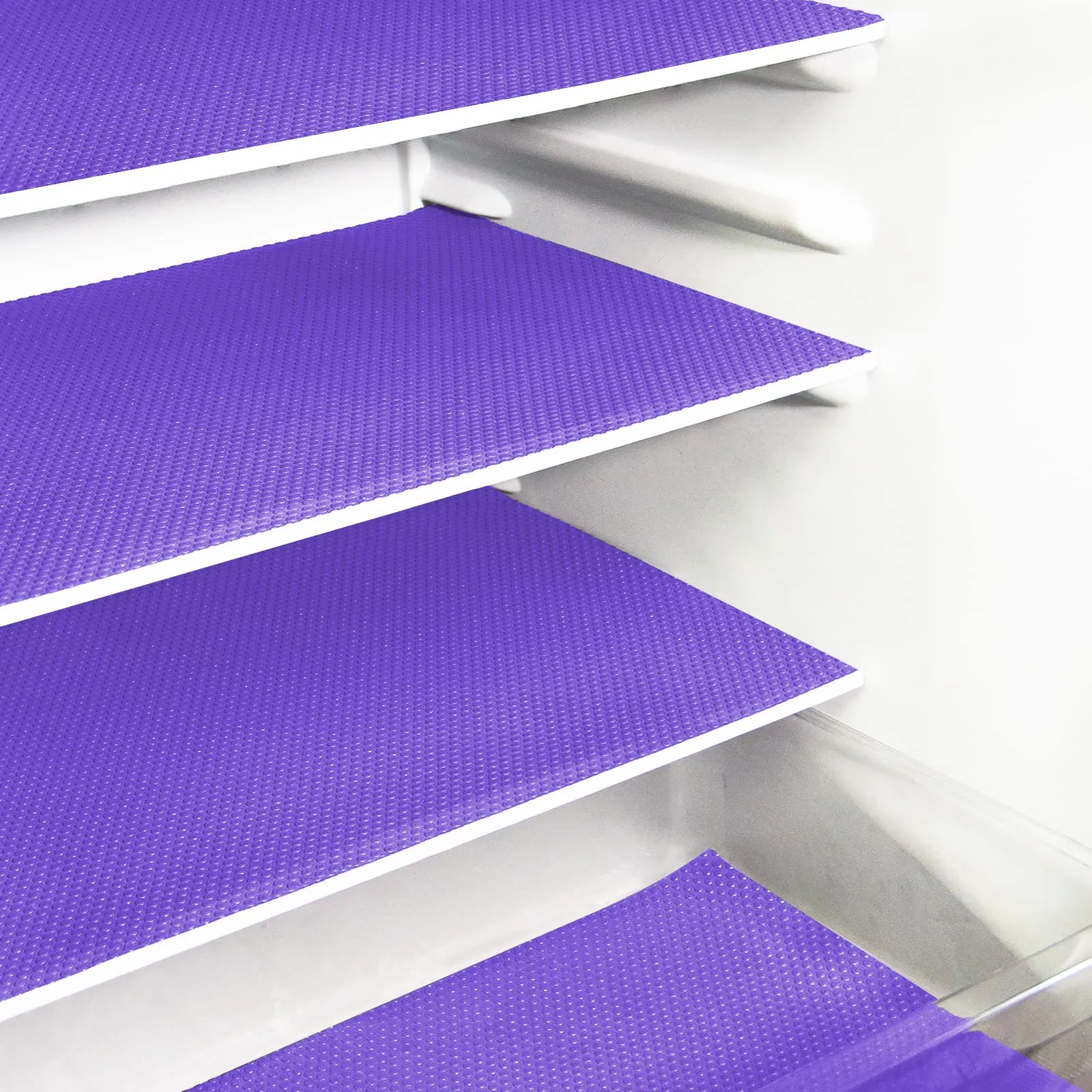 Rwotlls 24Pcs Refrigerator Liners, Washable Fridge Liner Mats Covers Pads for Glass Shelf Cupboard Cabinet Drawer Home Kitchen Accessories Organization (Purple)