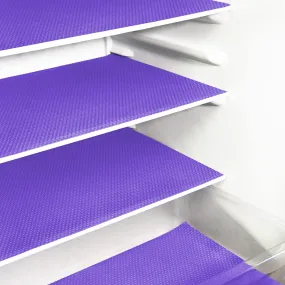 Rwotlls 24Pcs Refrigerator Liners, Washable Fridge Liner Mats Covers Pads for Glass Shelf Cupboard Cabinet Drawer Home Kitchen Accessories Organization (Purple)