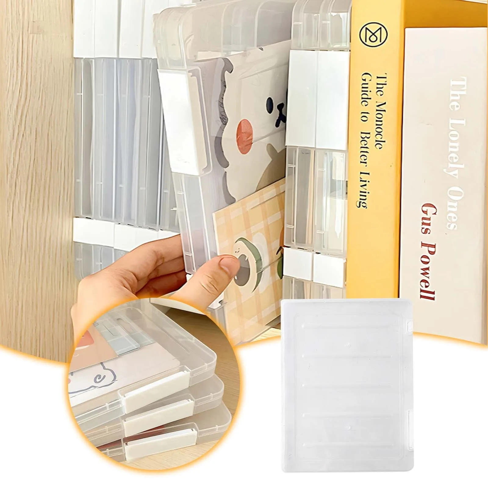 School Supplies Transparent A4 File Storage Box Ideal Organizer For Home And Office Documents Manuals And Students for Back to School Office