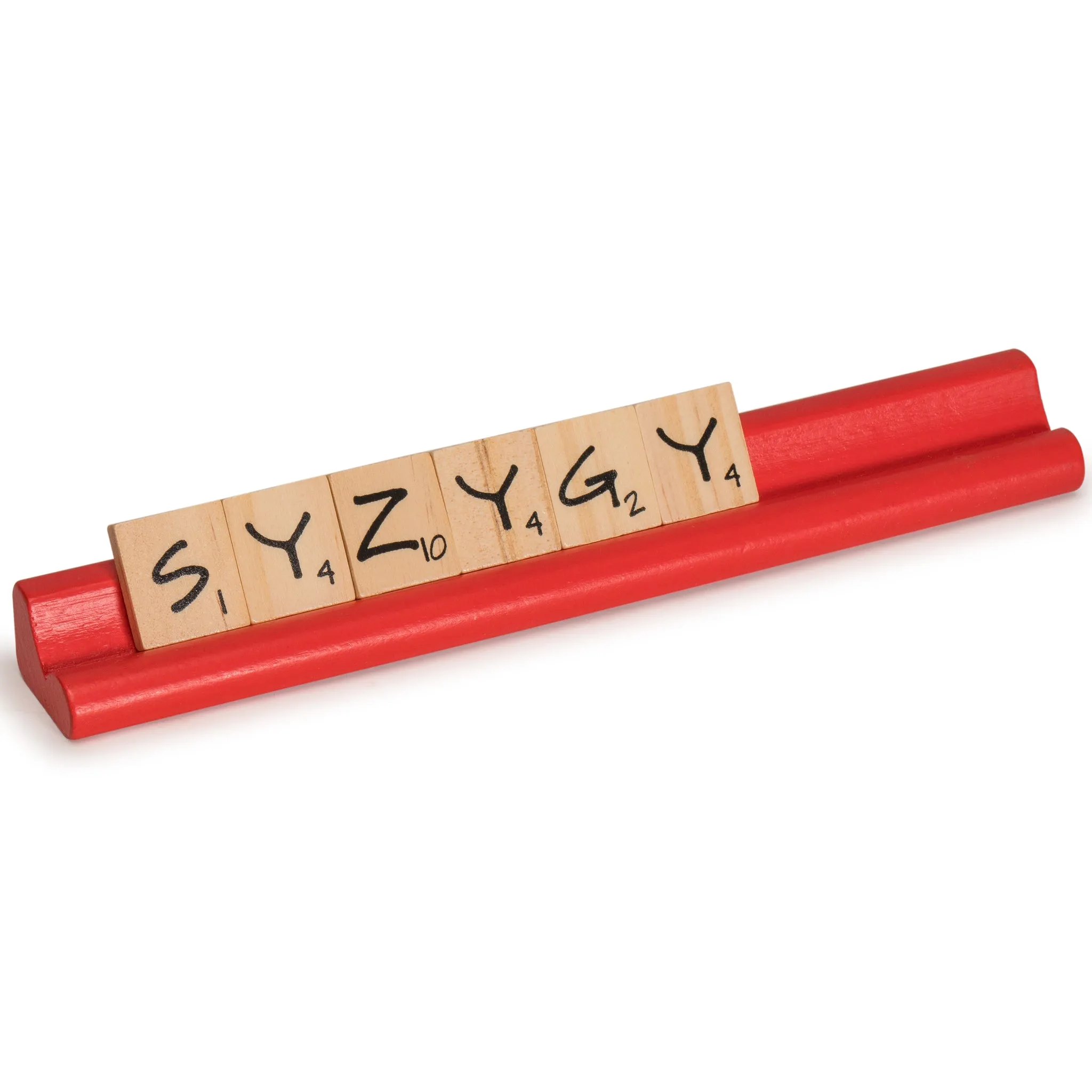 Scrabble Word Architect Deluxe Kit of 4 Wooden Multi-Color Scrabble Racks and 200 Wooden Scrabble Tiles