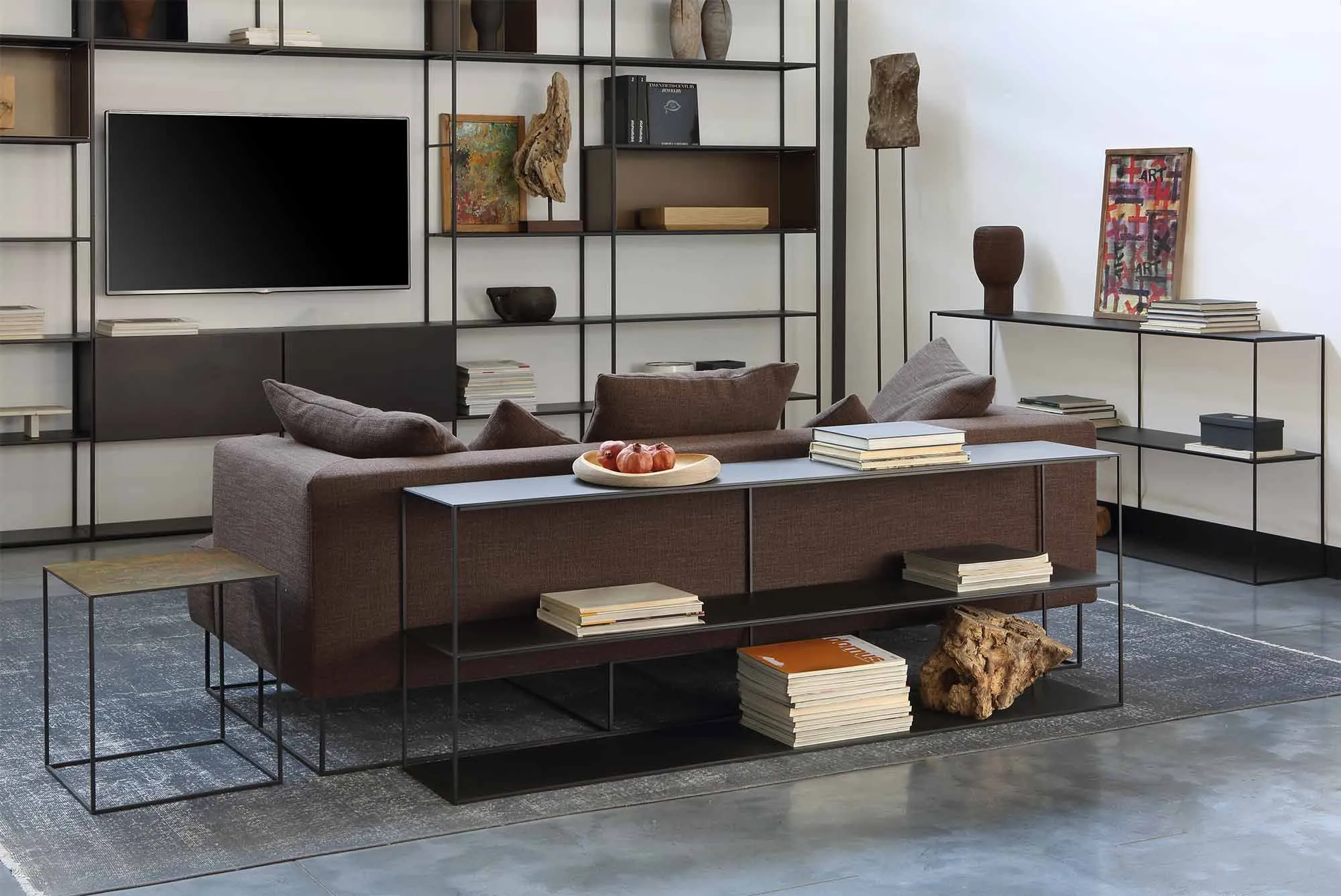 Slim Irony - Sideboard with 3 Shelves