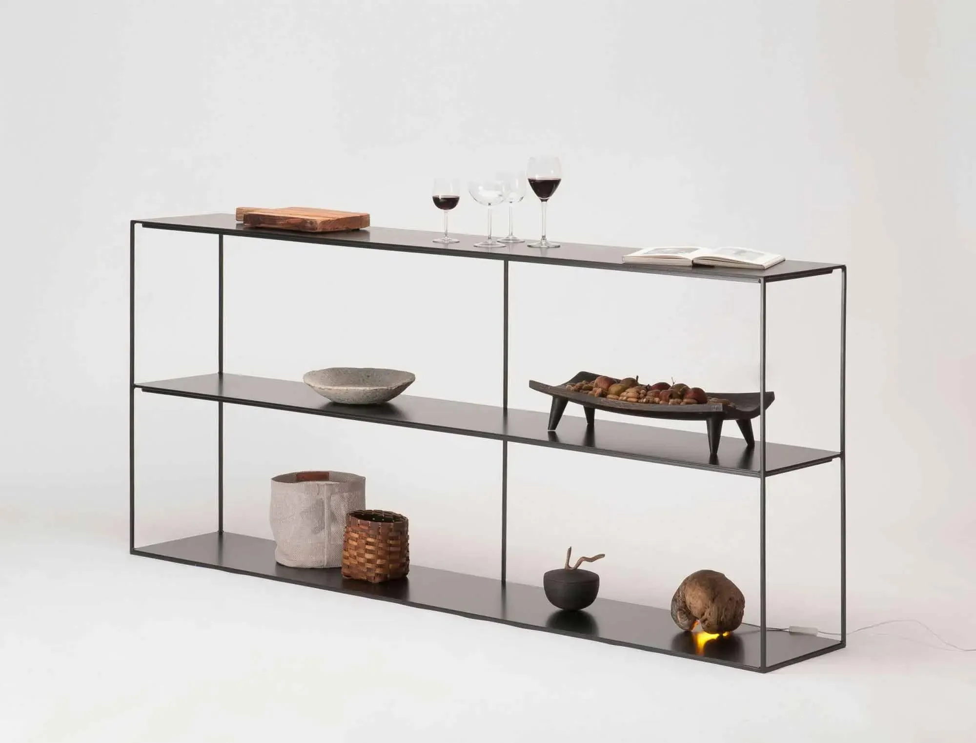 Slim Irony - Sideboard with 3 Shelves