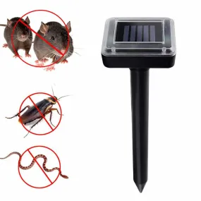 Solar Power Ultrasonic Sonic Mouse Mole Snakes Pest Rodent Repeller