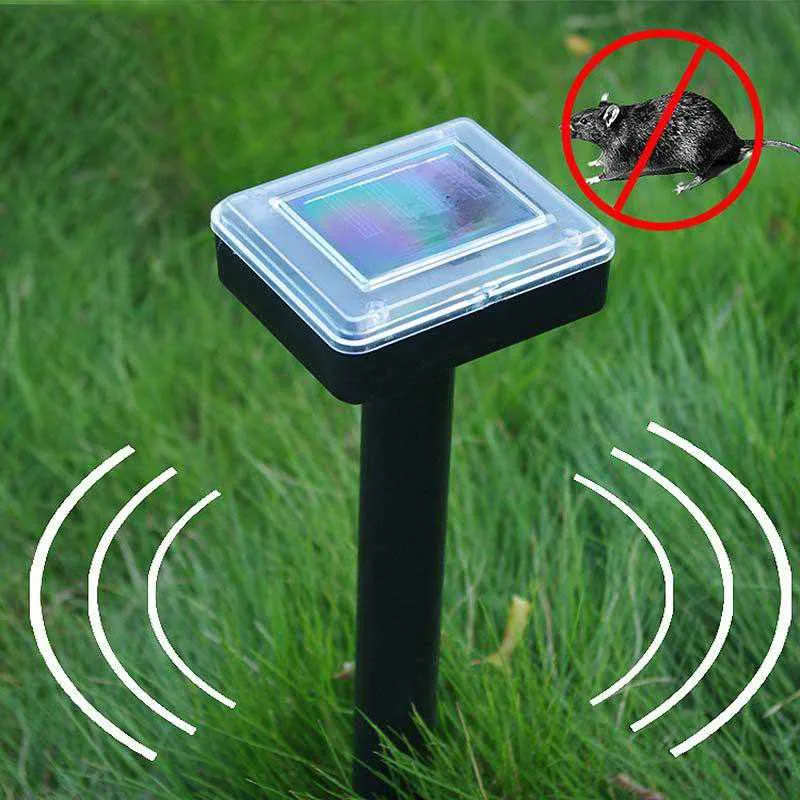 Solar Power Ultrasonic Sonic Mouse Mole Snakes Pest Rodent Repeller