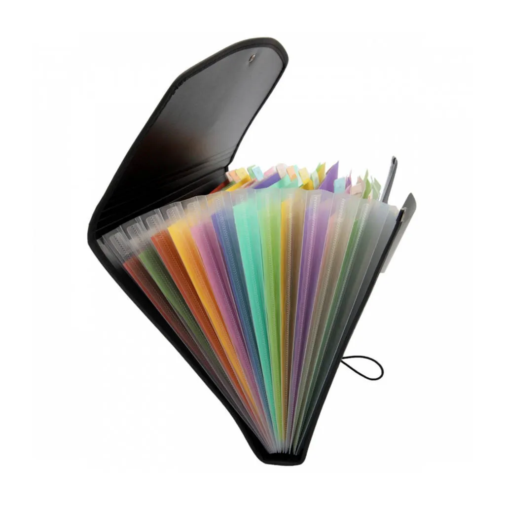 Solo Expanding File Elastic With Swing 12 Section Black A4 EX 802