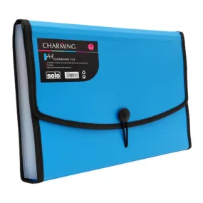 Solo Expanding File Elastic With Swing 12 Section Blue A4 EX 802
