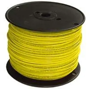 Southwire 14YEL-SOLX500 Building Wire, 14 AWG Wire, 500 ft L, Copper Conductor, PVC, Thermoplastic Insulation :SPOOL: QUANTITY: 1