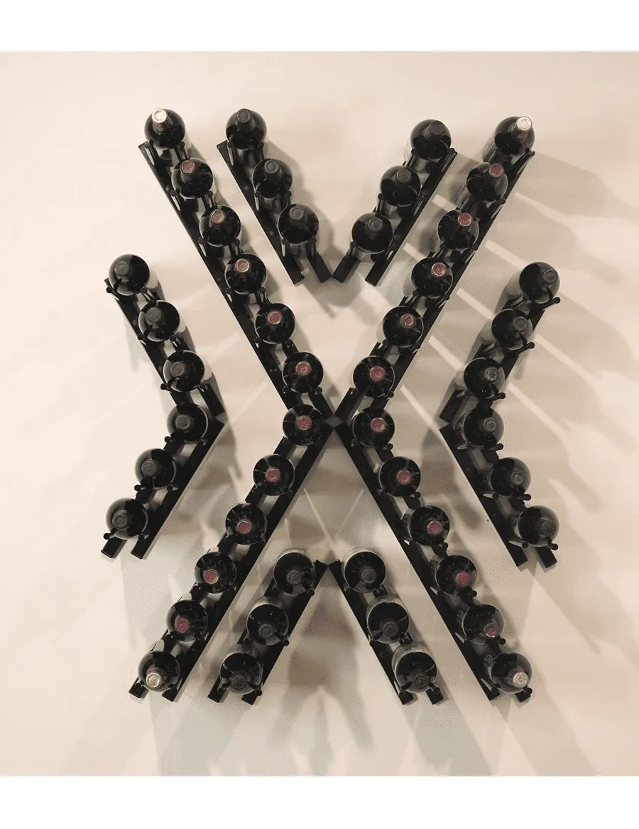 Straight Wall Rails - 1FT Metal Wine Rack (3 Bottles)