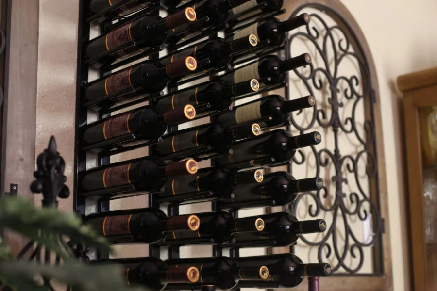 Straight Wall Rails - 1FT Metal Wine Rack (3 Bottles)