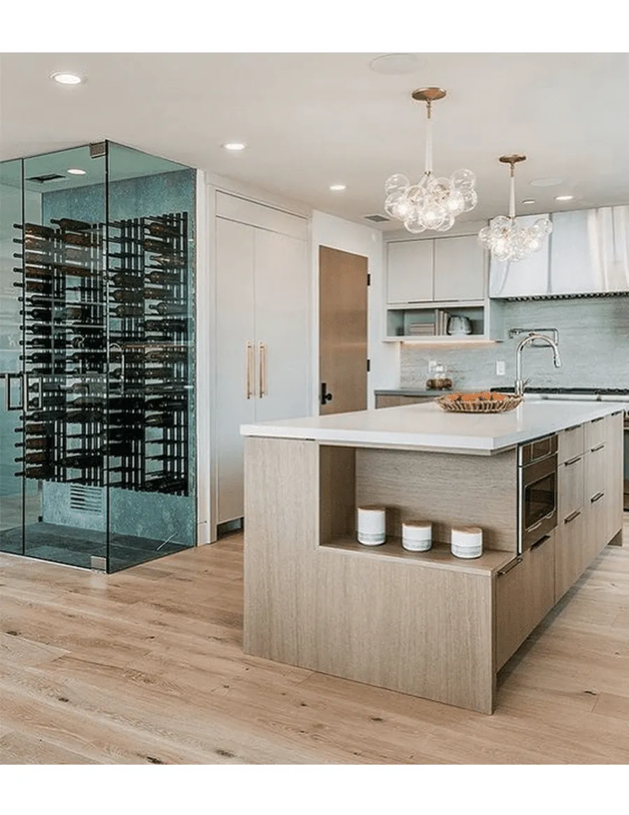 Straight Wall Rails - 1FT Metal Wine Rack (3 Bottles)