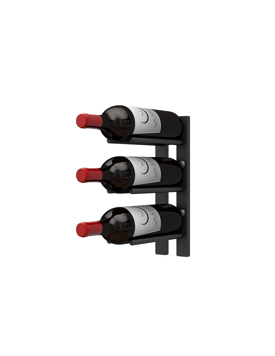 Straight Wall Rails - 1FT Metal Wine Rack (3 Bottles)