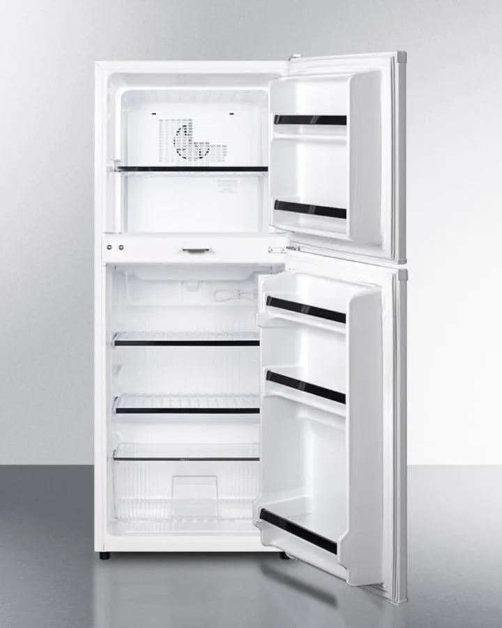 Summit 19" Wide Two-Door Refrigerator-Freezer with Combination Lock - FF711ESLLF2