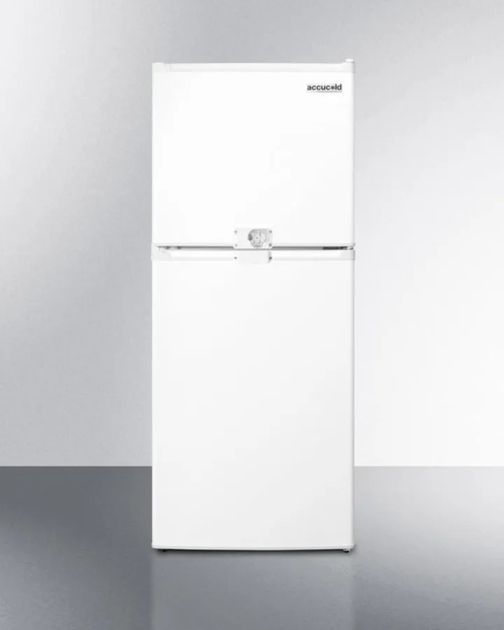 Summit 19" Wide Two-Door Refrigerator-Freezer with Combination Lock - FF711ESLLF2