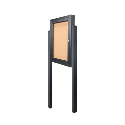 SwingCase Standing 13x19 Outdoor Bulletin Board Enclosed with 2 Posts (One Door)