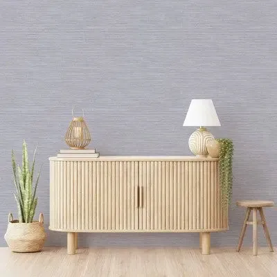 Tempaper & Co. Faux Horizontal Grasscloth Removable Peel and Stick Wallpaper, Textured Blue, 28 sq. ft.