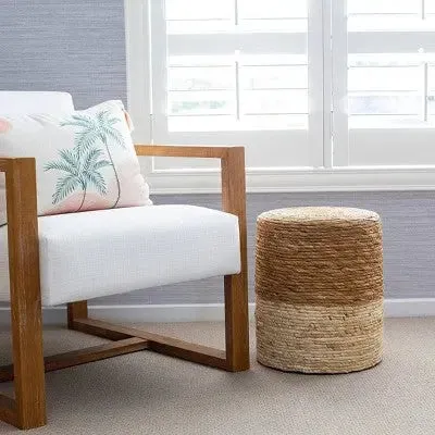 Tempaper & Co. Faux Horizontal Grasscloth Removable Peel and Stick Wallpaper, Textured Blue, 28 sq. ft.