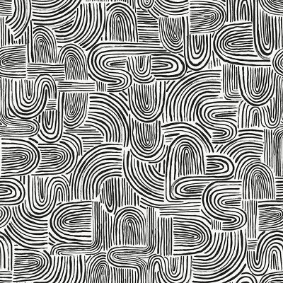 Tempaper & Co. Swell Removable Peel and Stick Wallpaper, Black Pearl, 28 sq. ft.