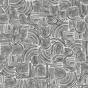 Tempaper & Co. Swell Removable Peel and Stick Wallpaper, Black Pearl, 28 sq. ft.