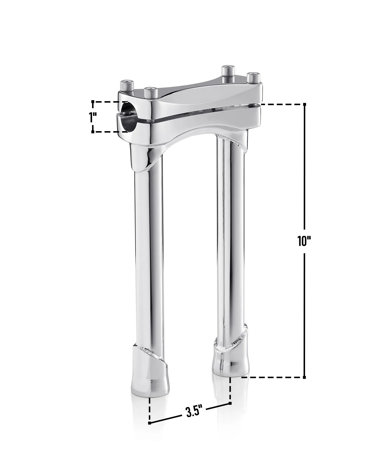 Viking Warlock 10" Handlebar Risers for Harley Dyna Street Bob FXDB/I Chrome