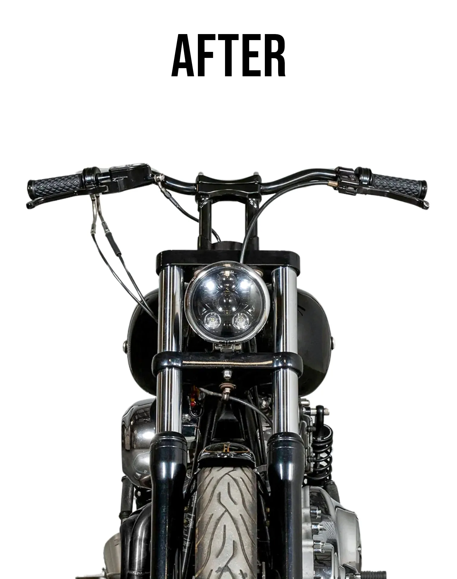 Viking Warlock 6" Handlebar Risers for Harley Dyna Switchback FLD Gloss Black