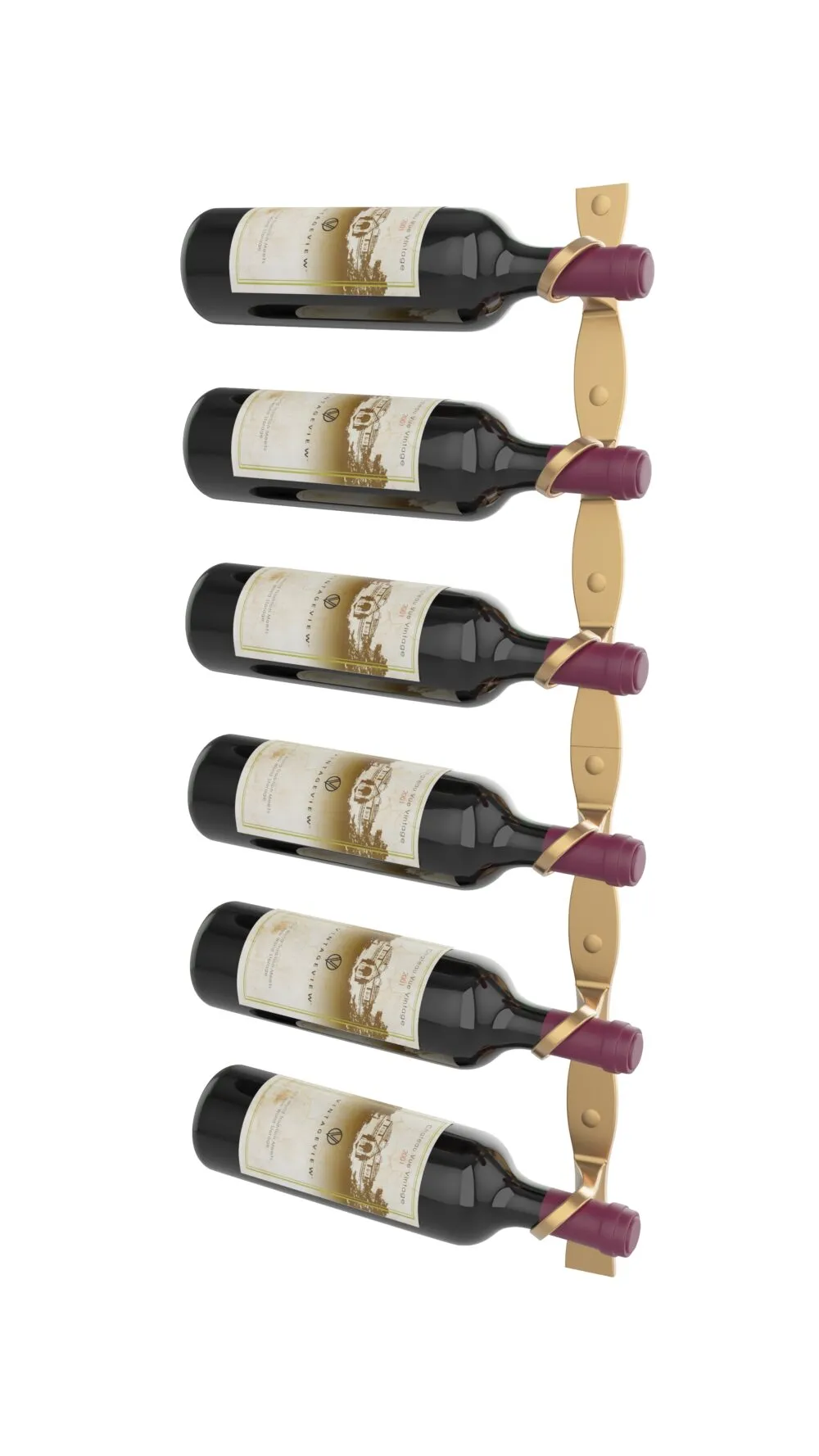 VintageView Helix Single 30 (minimalist wall mounted metal wine rack kit)