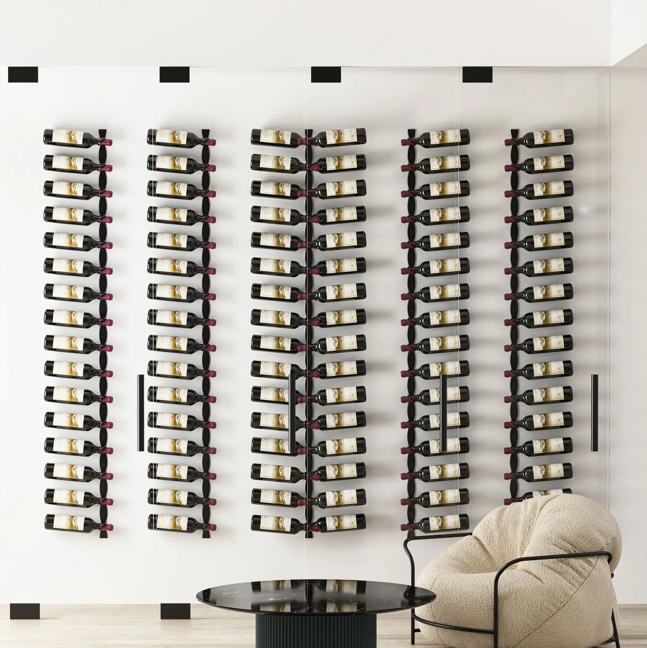 VintageView Helix Single 30 (minimalist wall mounted metal wine rack kit)