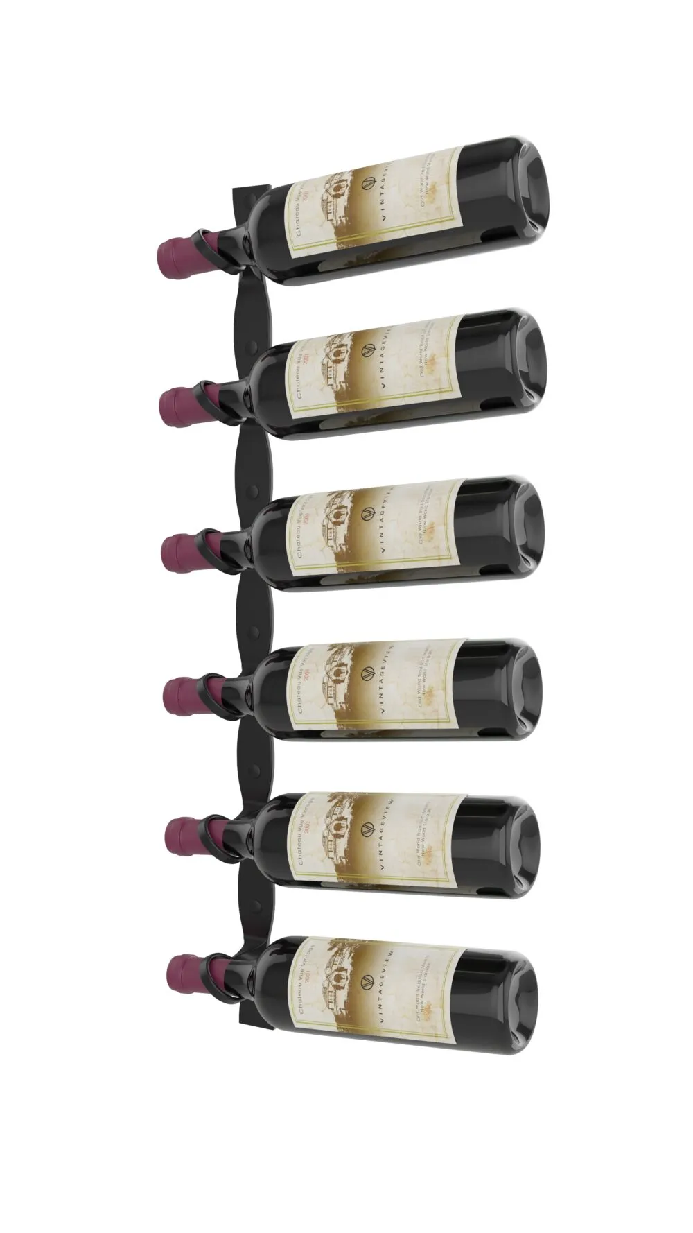 VintageView Helix Single 30 (minimalist wall mounted metal wine rack kit)