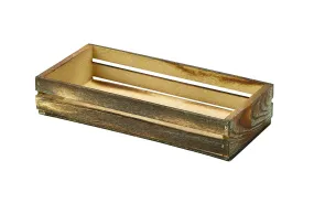 Wooden Crate Dark Rustic Finish 25 x 12 x 5cm
