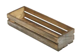 Wooden Crate Dark Rustic Finish 34 x 12 x 7cm