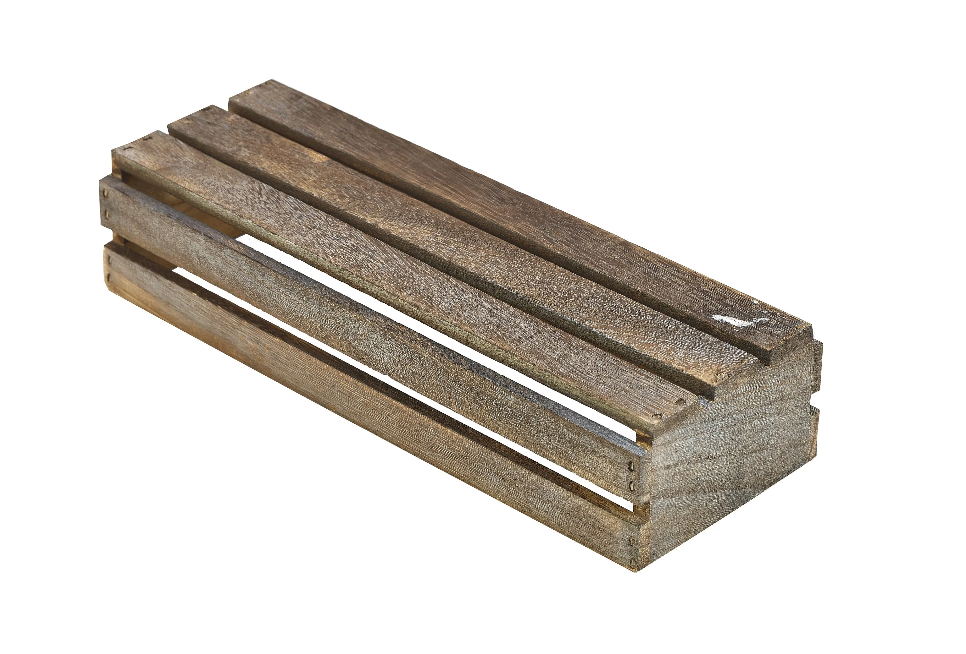Wooden Crate Dark Rustic Finish 34 x 12 x 7cm