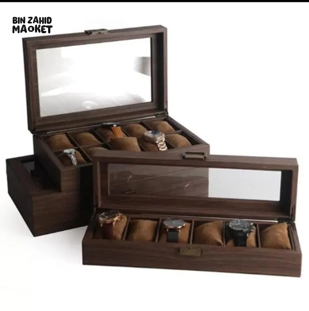 WOODEN WATCH STORAGE BOX