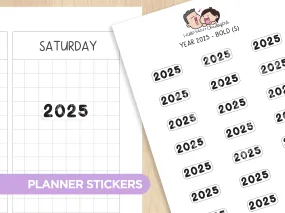 Year 2025 - Bold (S) Planner Stickers
